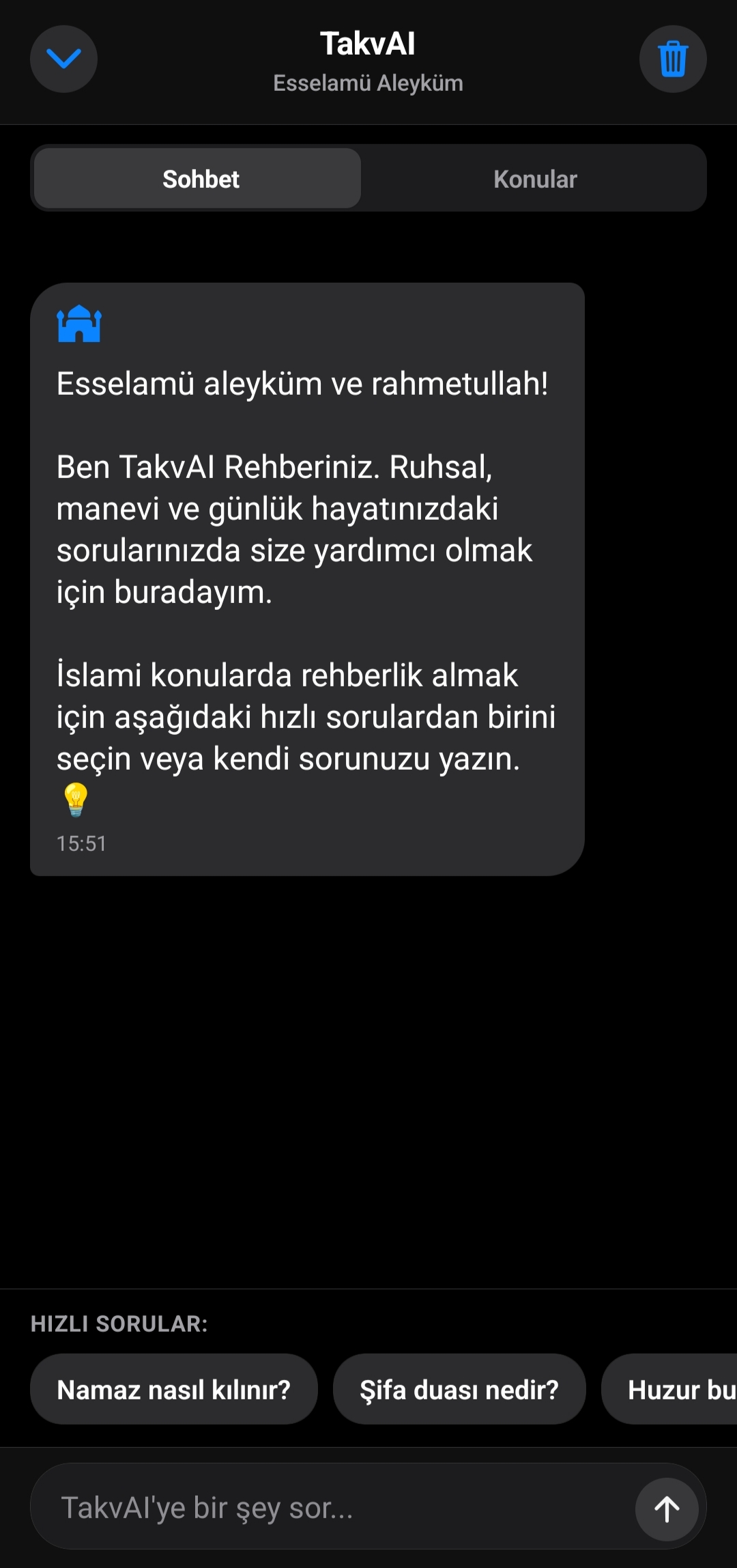 TakvAI Sohbet