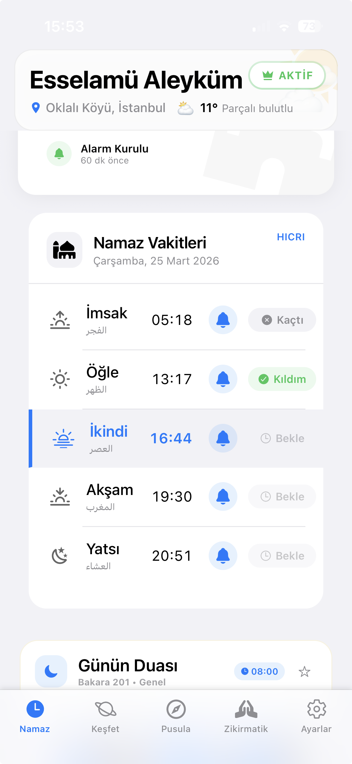 Namaz Vakitleri